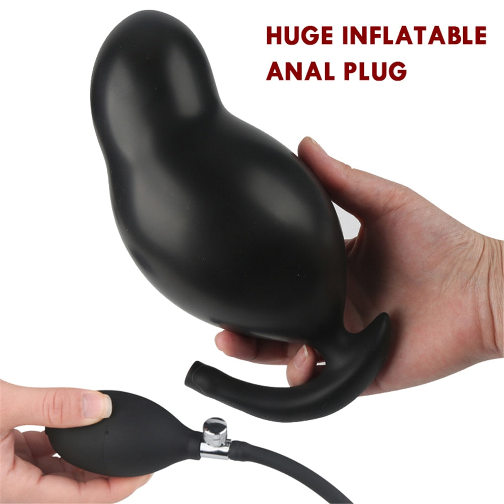 Go Out Double Layer Inflated Super Big Anal Plug Dildo Pump Butt Plug Anal Dilator Prostate Massage Extender Dilatador Sex Toys - buysextoyth
