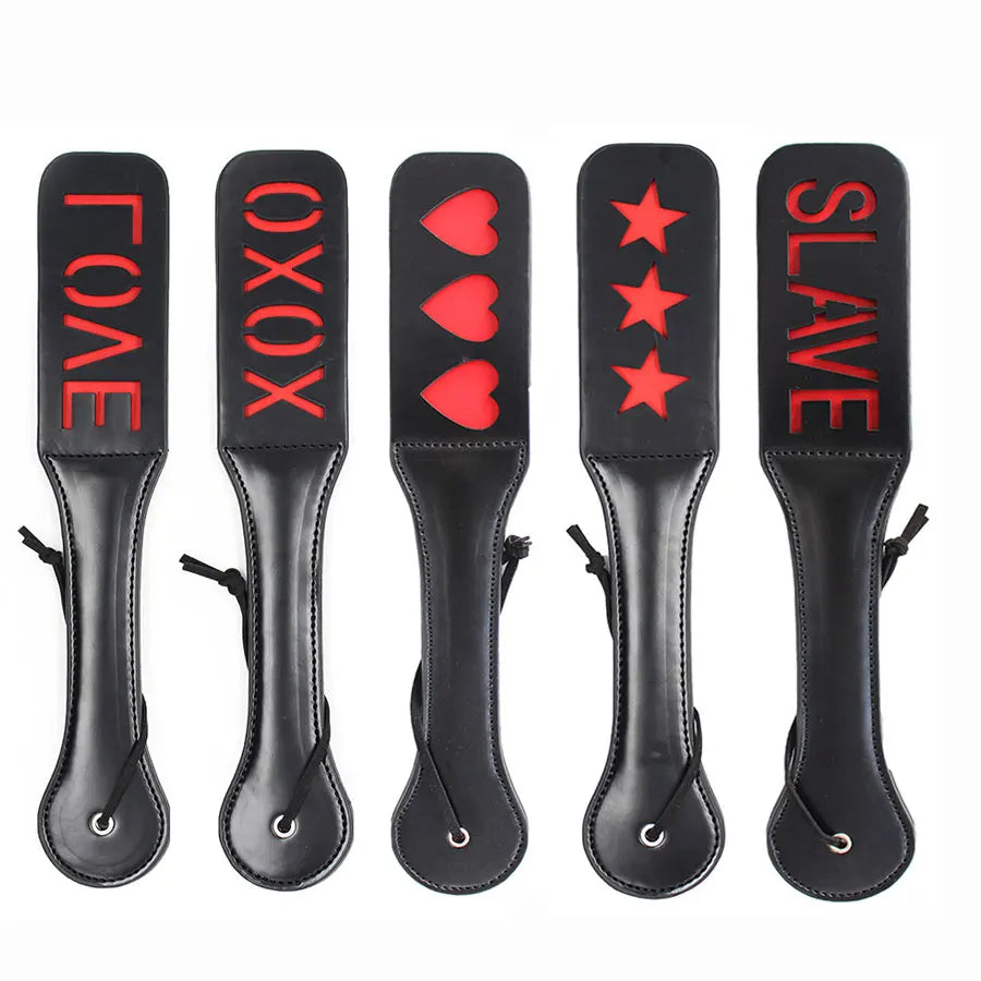 32CM Leather Double-deck Spanking Paddle Slave Sex Toy for Woman Men Paddle Spank Butt BDSM Sex Whip Fetish Bondage Erotic Toys - buysextoyth