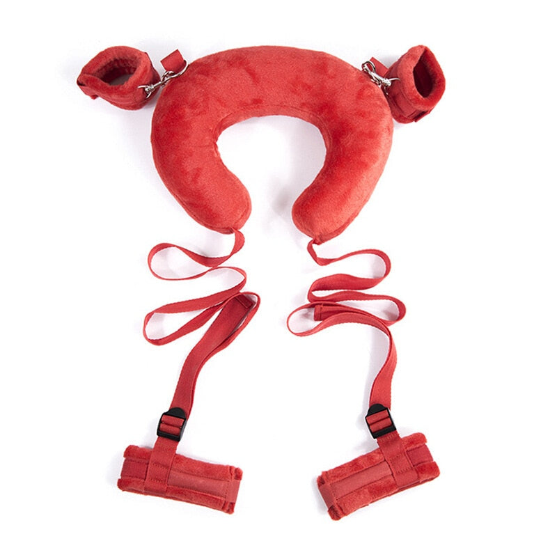 SM Bondage Restraints Slave Straps Pillow Sex Toys for Women Couples Handscuff Neck Ankle Cuffs Adult Games Sex Products - buysextoyth