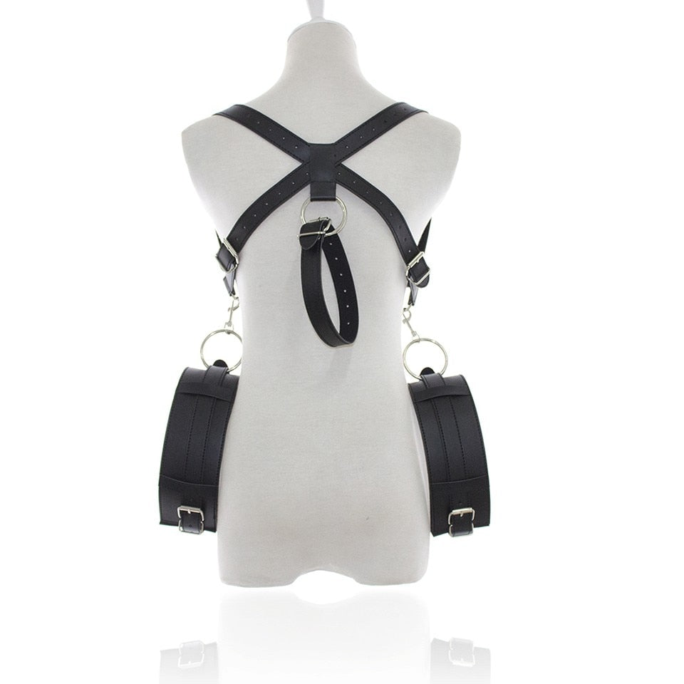BDSM Bondage Restraint Fetish Slave Handcuffs &amp; Ankle Cuffs Adults Games Flirting Bondage Set Cosplay Sex Position Aid Products - buysextoyth