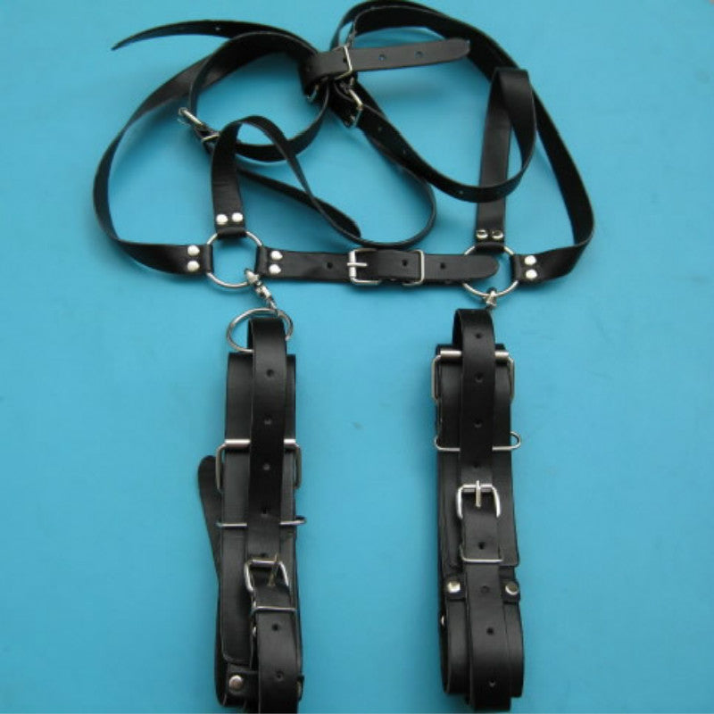 BSDM Bondage Rope Leather Harness Toys for Women Adult Game Outfit Bra and Leg Suspenders Straps Garter Belt Sex Accessories - buysextoyth