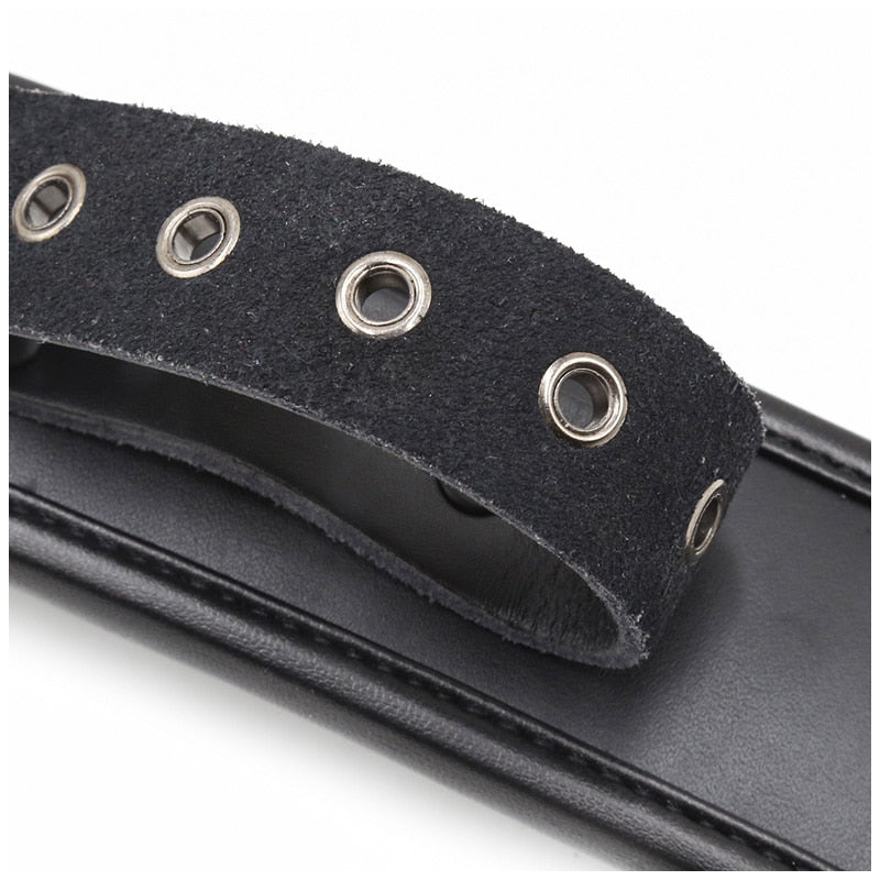 Bdsm Bondage Collar Genuine Leather and Iron Chain Link Metal Hole Slave Collars for Women Sex Toys for Couples Sex Restraints - buysextoyth