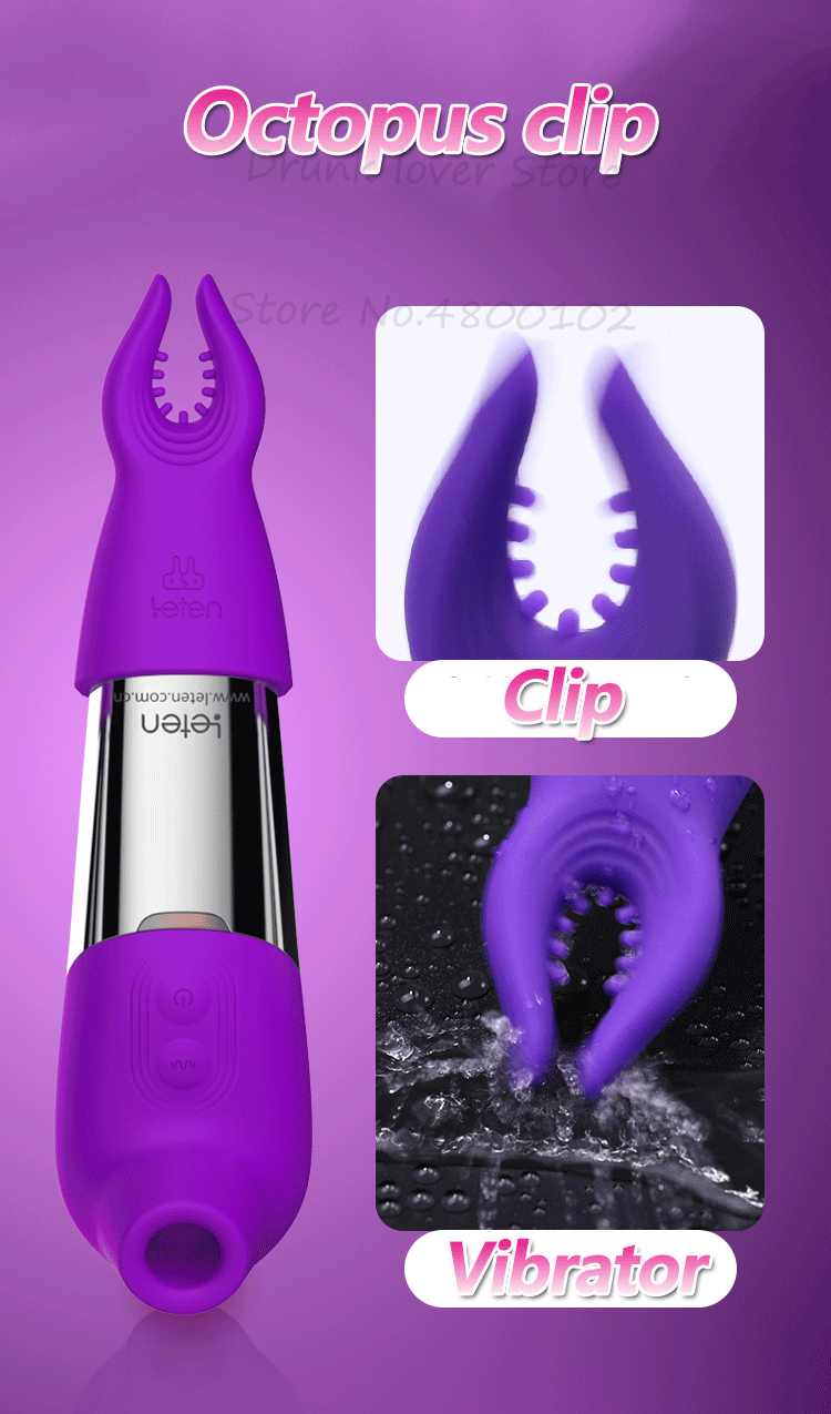 Leten Heating Clitoris Sucking G-spot Vibrator Erotic Sex Toys with 3 Head Nipple Oral Blowjob Stimulator Female Masturbation - buysextoyth
