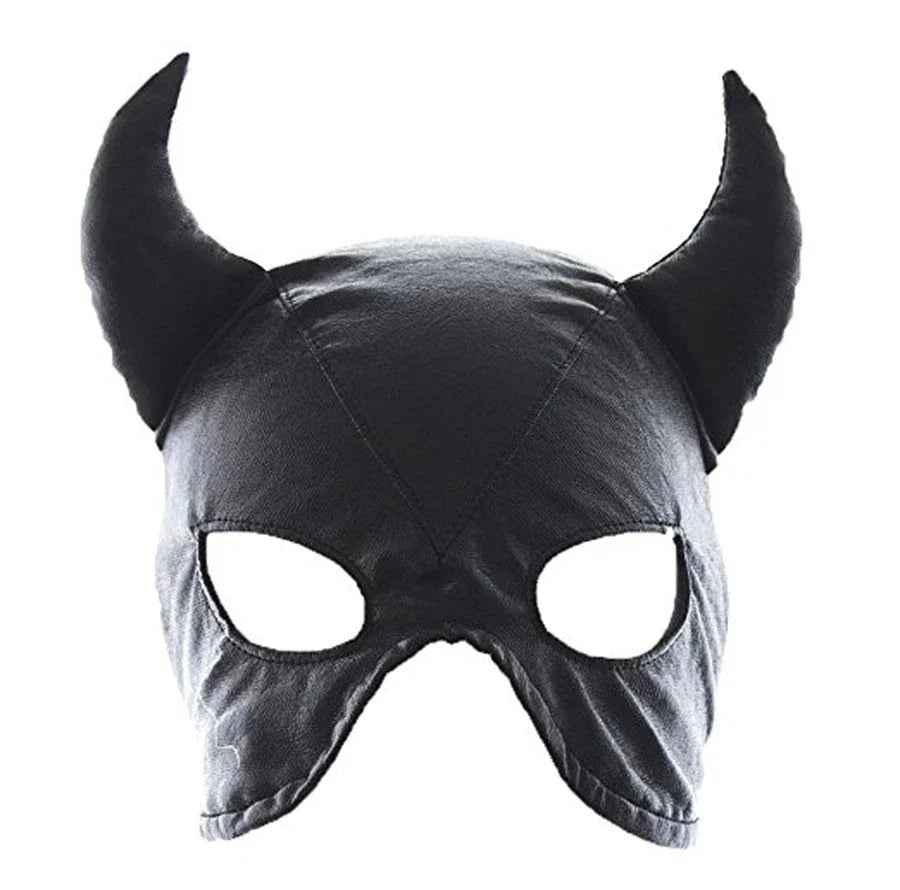 SM Leather Padded Hood Blindfold.Head Harness Mask Gag. BDSM Bondage .Sex Toys For Couples Accessories - buysextoyth