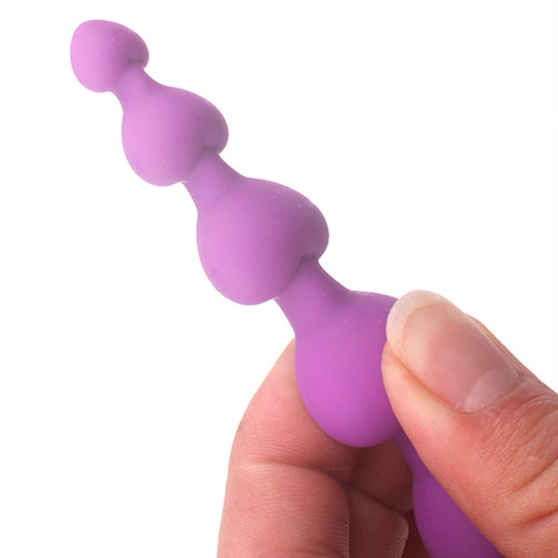 Heart Beads Soft Anal Plug Anus Toys Big  Balls Silicone G-Spot Stimulating Butt Plugs Adult Sex  Couple Sexy - buysextoyth