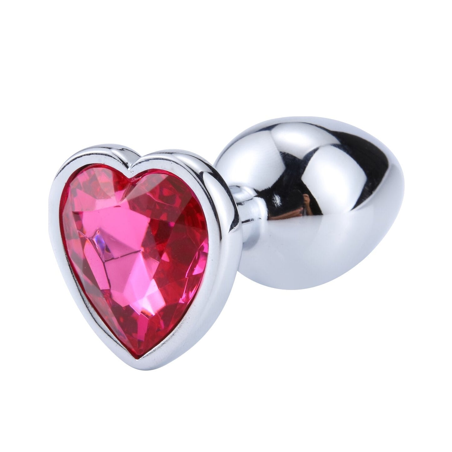 Heart Shaped Metal Anal Plug Sex Toys Stainless Smooth Steel Butt Plug Tail Crystal Jewelry Trainer for Women/Man Anal Dildo - buysextoyth