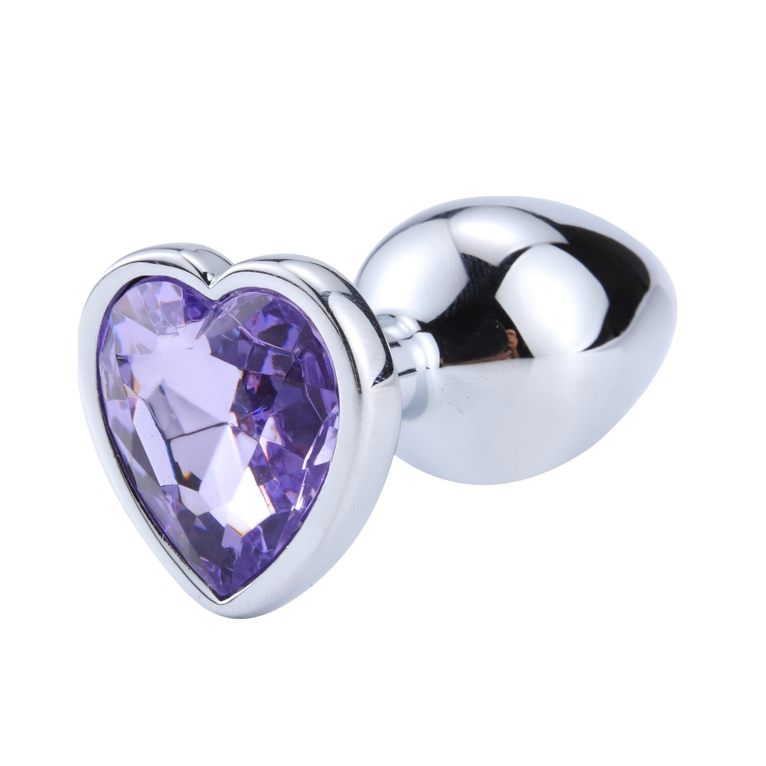 Heart Shaped Metal Anal Plug Sex Toys Stainless Smooth Steel Butt Plug Tail Crystal Jewelry Trainer for Women/Man Anal Dildo - buysextoyth