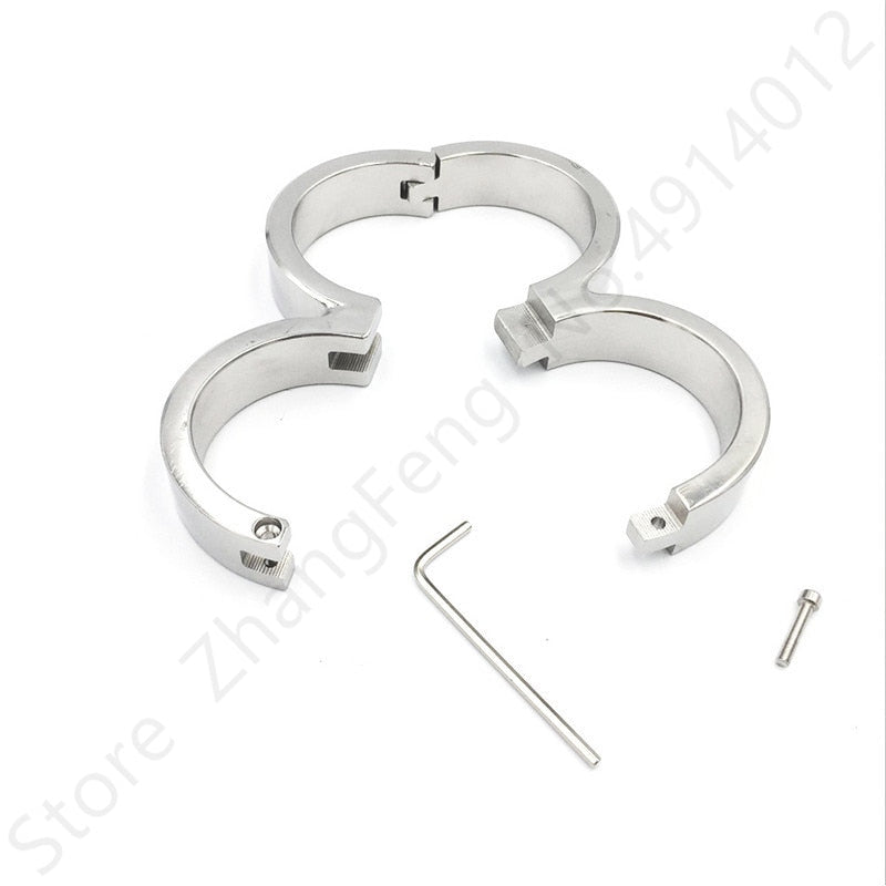 Heavy Stainless Steel Handcuffs Ankle Cuff Bondage BDSM Fetish Adult Sex Toys for Woman Screw Sex Toy Bundle Sex Shop China 18+ - buysextoyth
