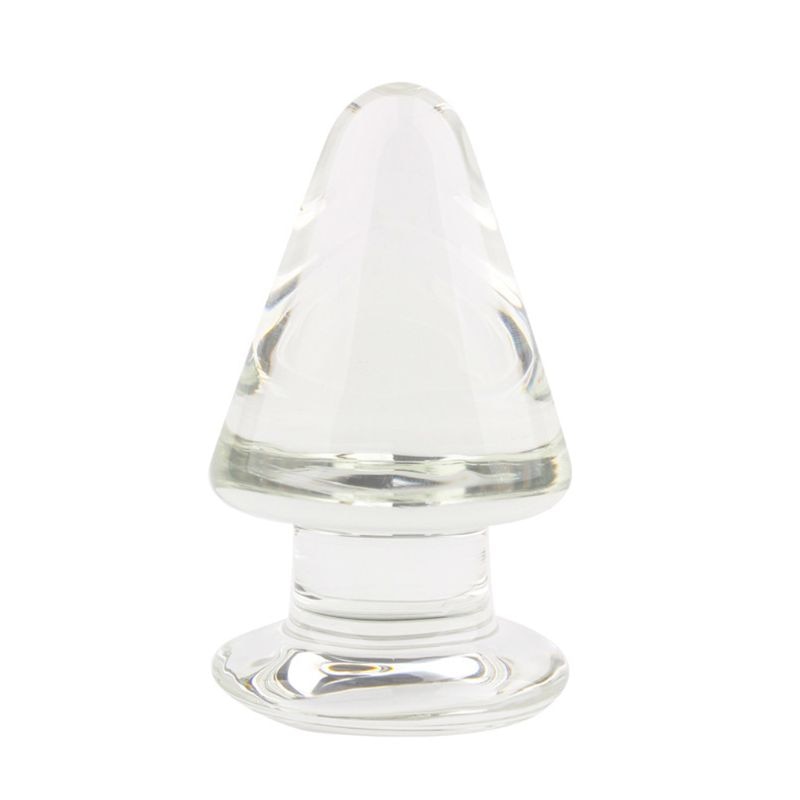 Transparent Butt Plug Waterproof Women Glass Massager Stimulation Adult Sex Toy 8.5 X 5.4cm - buysextoyth