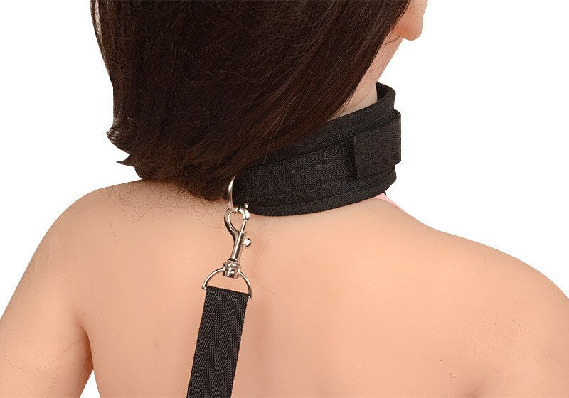 Sex Toys for Woman Bdsm Bondage Set Metal Butt Plug Nylon Restraint Belt Steel Pipe Erotic Handcuffs Adult Flirt Games - buysextoyth