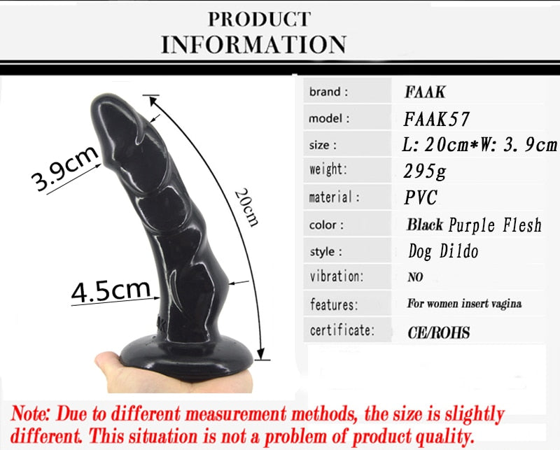 Anal Plug Suction Cup Dildo Realistic Dog Penis Adult Game Sex Toys for Women Stimulation Massage G-Spot - buysextoyth