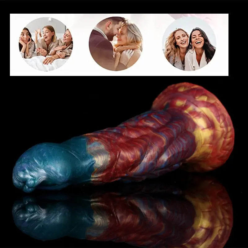 LUUK 6CM Thick Streamer Color Dildo Huge Glans Anal Plug with Powerful Sucker Sex Toys for Women Sexual Fantasy Products 33sextoys