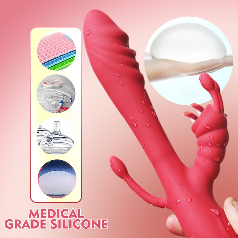 การสั่นสะเทือนนวด G-Spot Clitoral ช่องคลอดกระตุ้นลิ้นเลีย Vibrators สำหรับผู้หญิง - buysextoyth