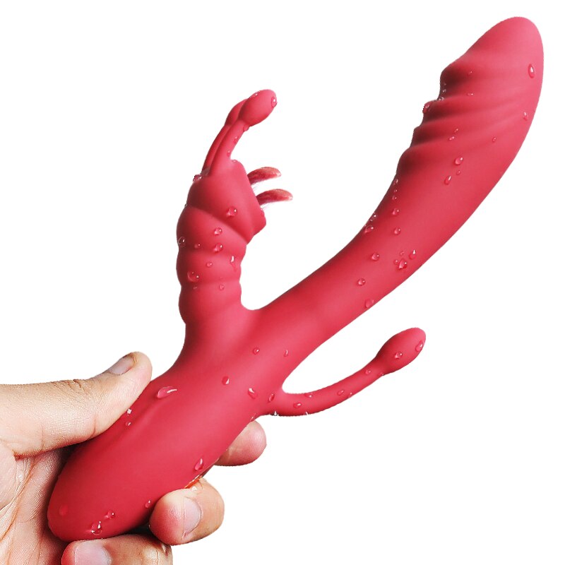 การสั่นสะเทือนนวด G-Spot Clitoral ช่องคลอดกระตุ้นลิ้นเลีย Vibrators สำหรับผู้หญิง - buysextoyth