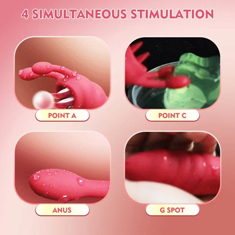 การสั่นสะเทือนนวด G-Spot Clitoral ช่องคลอดกระตุ้นลิ้นเลีย Vibrators สำหรับผู้หญิง - buysextoyth