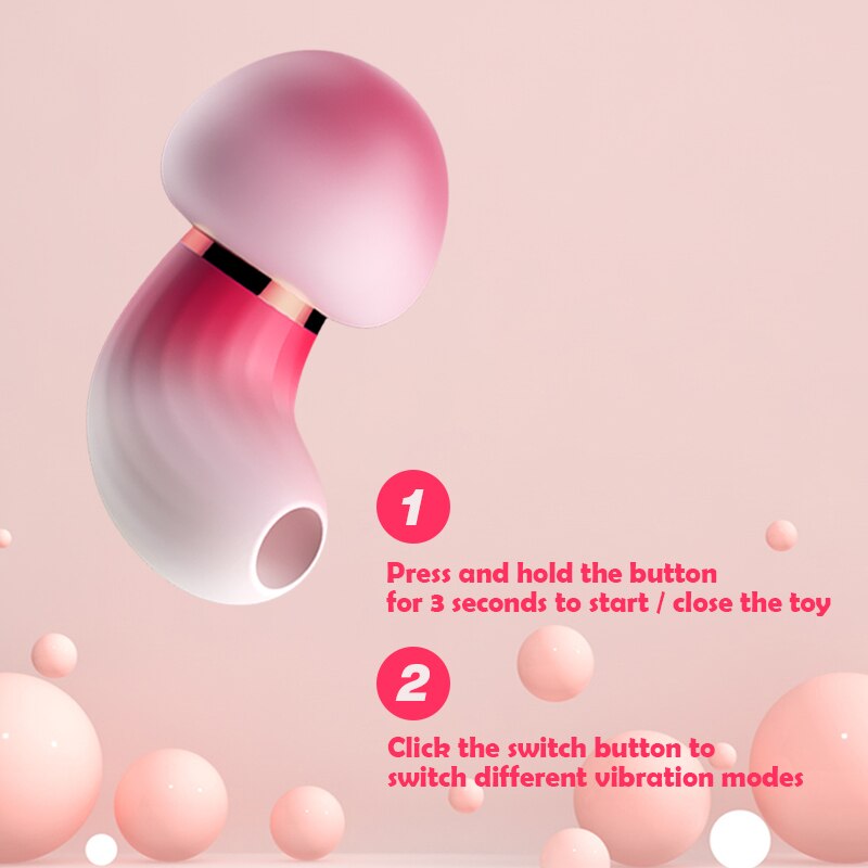 เห็ด Vibrators ไข่ผู้หญิง6โหมดการสั่นสะเทือนเซ็กซ์ทอยสำหรับผู้หญิง Strong ดูดแบบพกพาผู้ใหญ่ของเล่นสำหรับผู้หญิง - buysextoyth