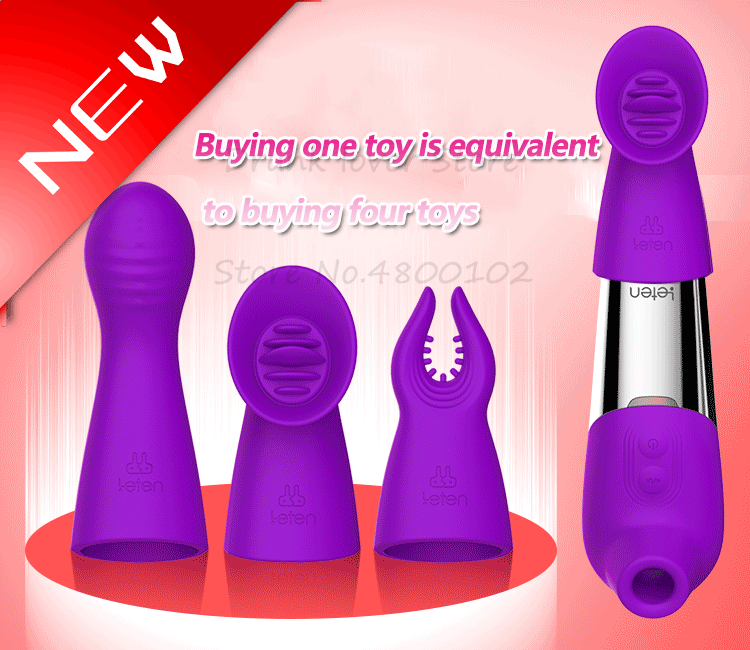 Leten Heating Clitoris Sucking G-spot Vibrator Erotic Sex Toys with 3 Head Nipple Oral Blowjob Stimulator Female Masturbation - buysextoyth