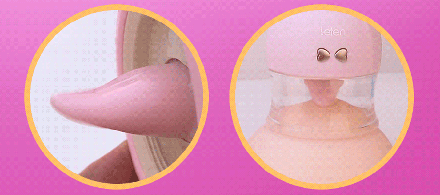Leten Sucking Vibrator Female Tongue Lick Nipple Clit Pussy Oral Blowjob Clitoris Stimulator Sucker Vibrating Sex Toy for Couple - buysextoyth