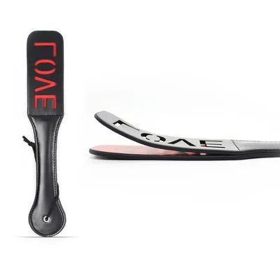 32CM Leather Double-deck Spanking Paddle Slave Sex Toy for Woman Men Paddle Spank Butt BDSM Sex Whip Fetish Bondage Erotic Toys - buysextoyth