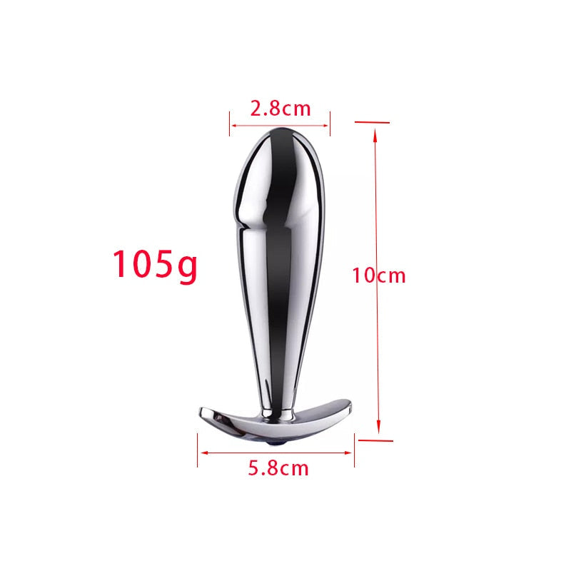 NEW Small Metal Butt Plug Dildo for Beginner Women Men Intimate Goods Strapon Anal Toys Sex Accessories Anal Beads Training 18+ - buysextoyth