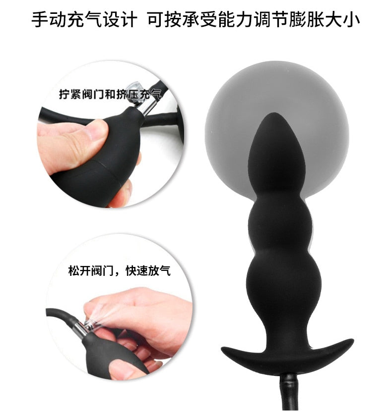 Adult Anal Plug Inflatable Sex Toys Anal Plug Dildo Prostate Massager Anus Extender Dilator Sex Toys for Women Men Gay - buysextoyth