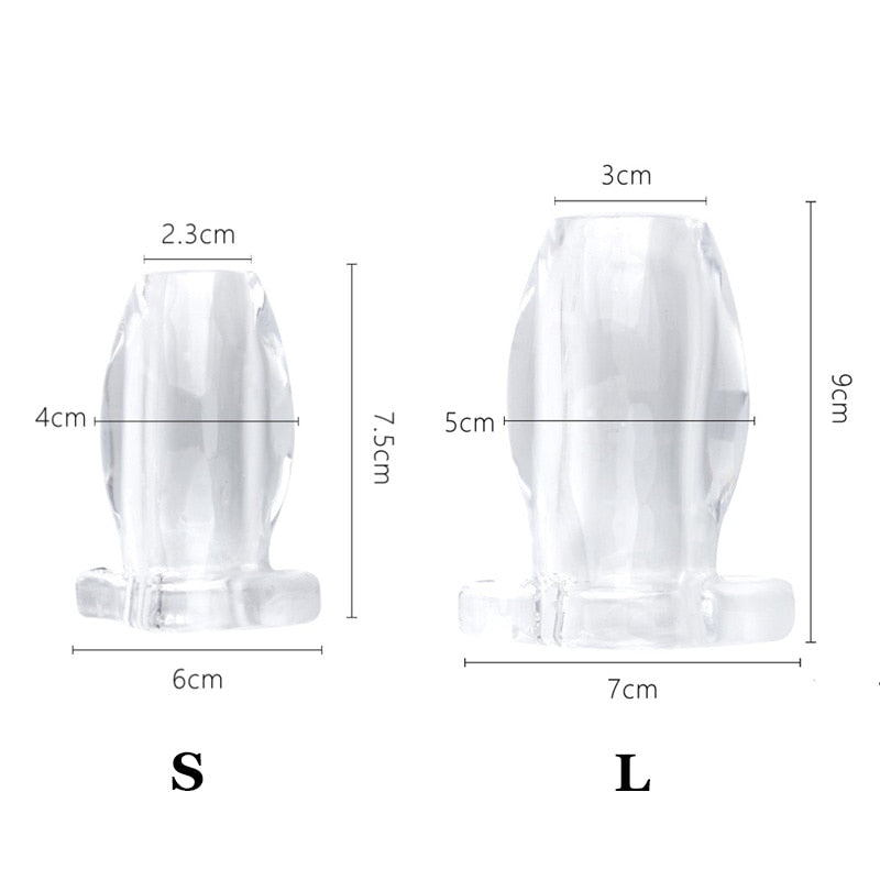 Hollow Anal Plug Anal Extender Dilator Butt Plug Peep Vagina and Aual Enema Sex Toys for Men Gay Sex Products - buysextoyth