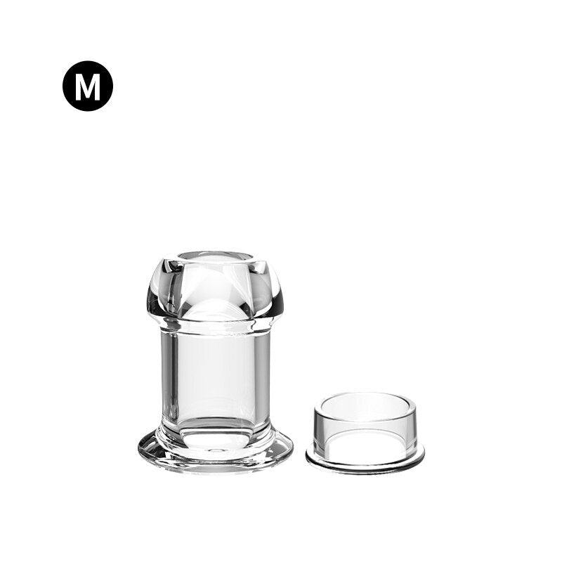 Hollow Anal Plug with Stopper Anal Expander/Tunnel/Toy Transparent Anus Dilation Adult SM Sex Toys for Women Men Couple Lesbian - buysextoyth