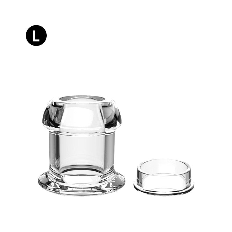 Hollow Anal Plug with Stopper Anal Expander/Tunnel/Toy Transparent Anus Dilation Adult SM Sex Toys for Women Men Couple Lesbian - buysextoyth