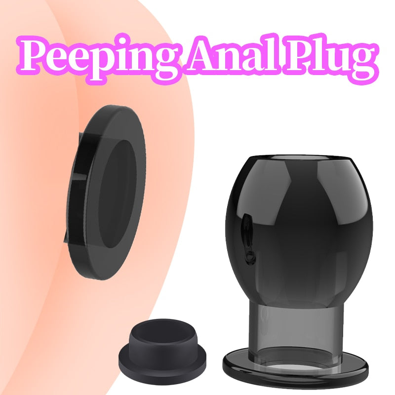 Hollow Vagina Butt Plug with Stopper Plug Anal Expender Anal Dilator Speculum Men Prostate Massage Sex Toy for Gay - buysextoyth