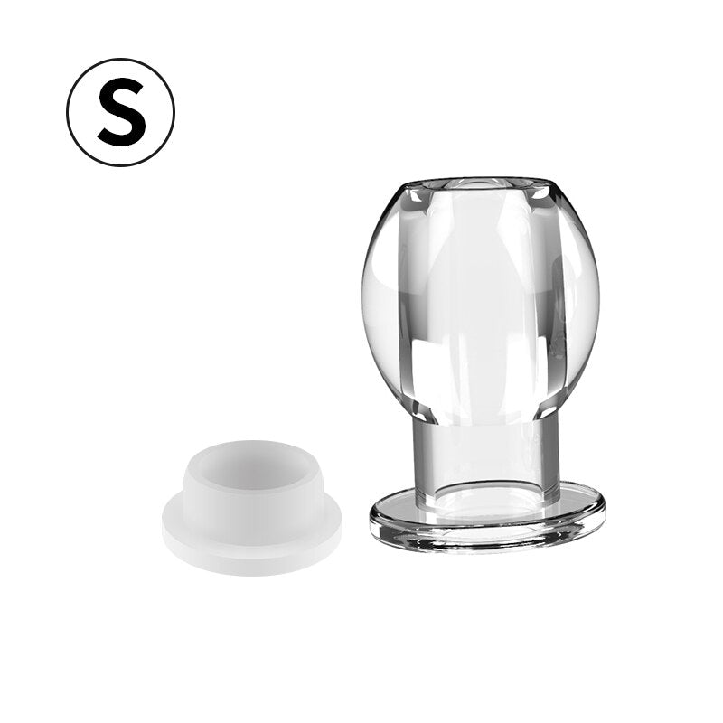 Hollow Vagina Butt Plug with Stopper Plug Anal Expender Anal Dilator Speculum Men Prostate Massage Sex Toy for Gay - buysextoyth