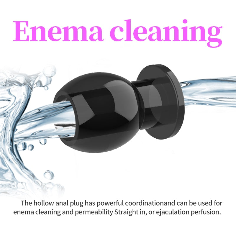 Hollow Vagina Butt Plug with Stopper Plug Anal Expender Anal Dilator Speculum Men Prostate Massage Sex Toy for Gay - buysextoyth
