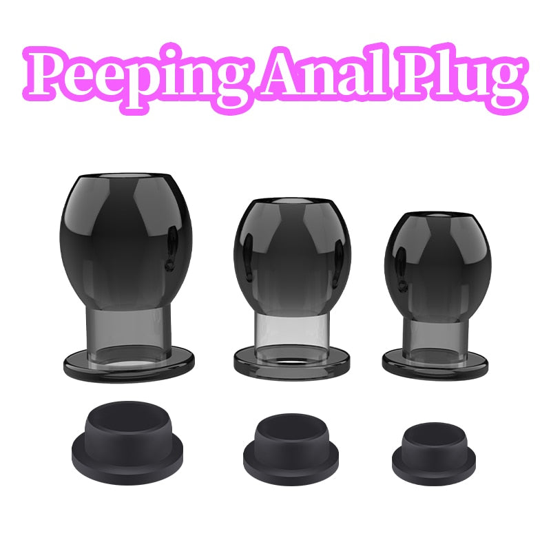 Hollow Vagina Butt Plug with Stopper Plug Anal Expender Anal Dilator Speculum Men Prostate Massage Sex Toy for Gay - buysextoyth