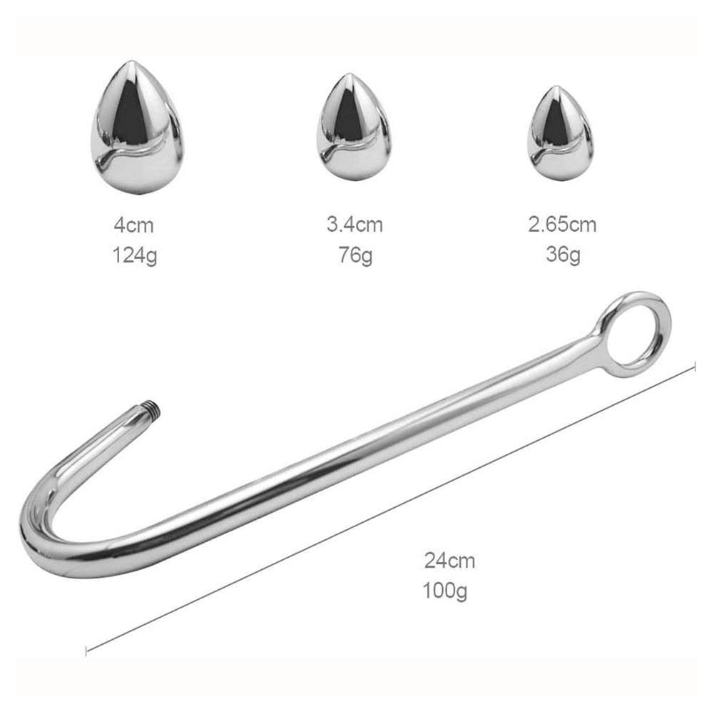 Hot Erotic Sexy Anal Hook Ball Stainless Steel SM Butt Plug Hook Anal Sex Toys for Couples Adult Sex Games Sexy Toys - buysextoyth