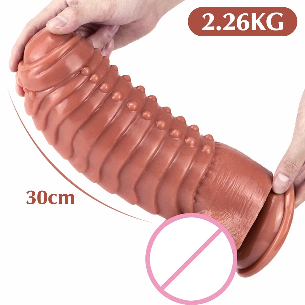 Huge Anal Plug Simulation Dildo Butt Plug with Powerful Sucker Female Masturbation Tool Thick Penis Erotic Sex Toys for Woman - buysextoyth