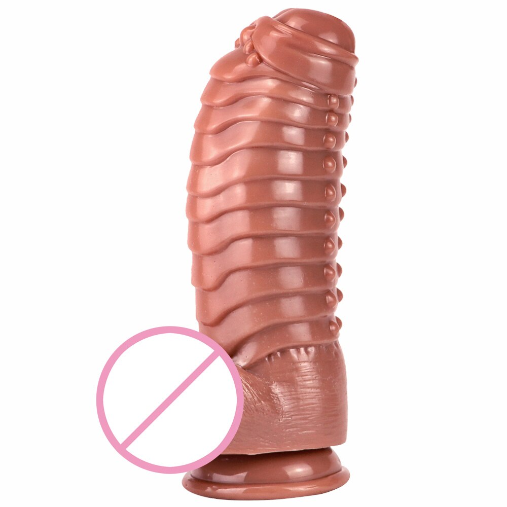 Huge Anal Plug Simulation Dildo Butt Plug with Powerful Sucker Female Masturbation Tool Thick Penis Erotic Sex Toys for Woman - buysextoyth