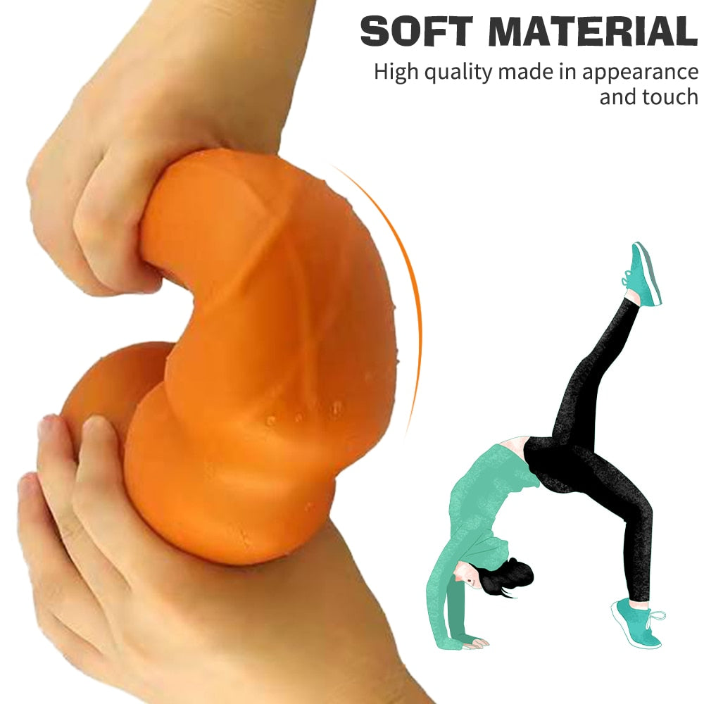 Huge Butt Plug Sex Shop Soft Material Anal Plug with Powerful Sucker Adult Product Female Masturbator Erotic Sex Toys for Couple - buysextoyth