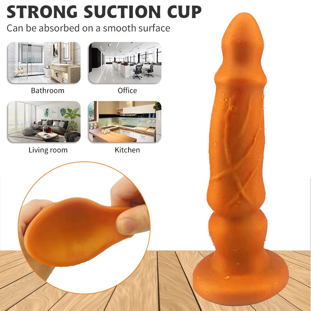 Huge Butt Plug Sex Shop Soft Material Anal Plug with Powerful Sucker Adult Product Female Masturbator Erotic Sex Toys for Couple - buysextoyth