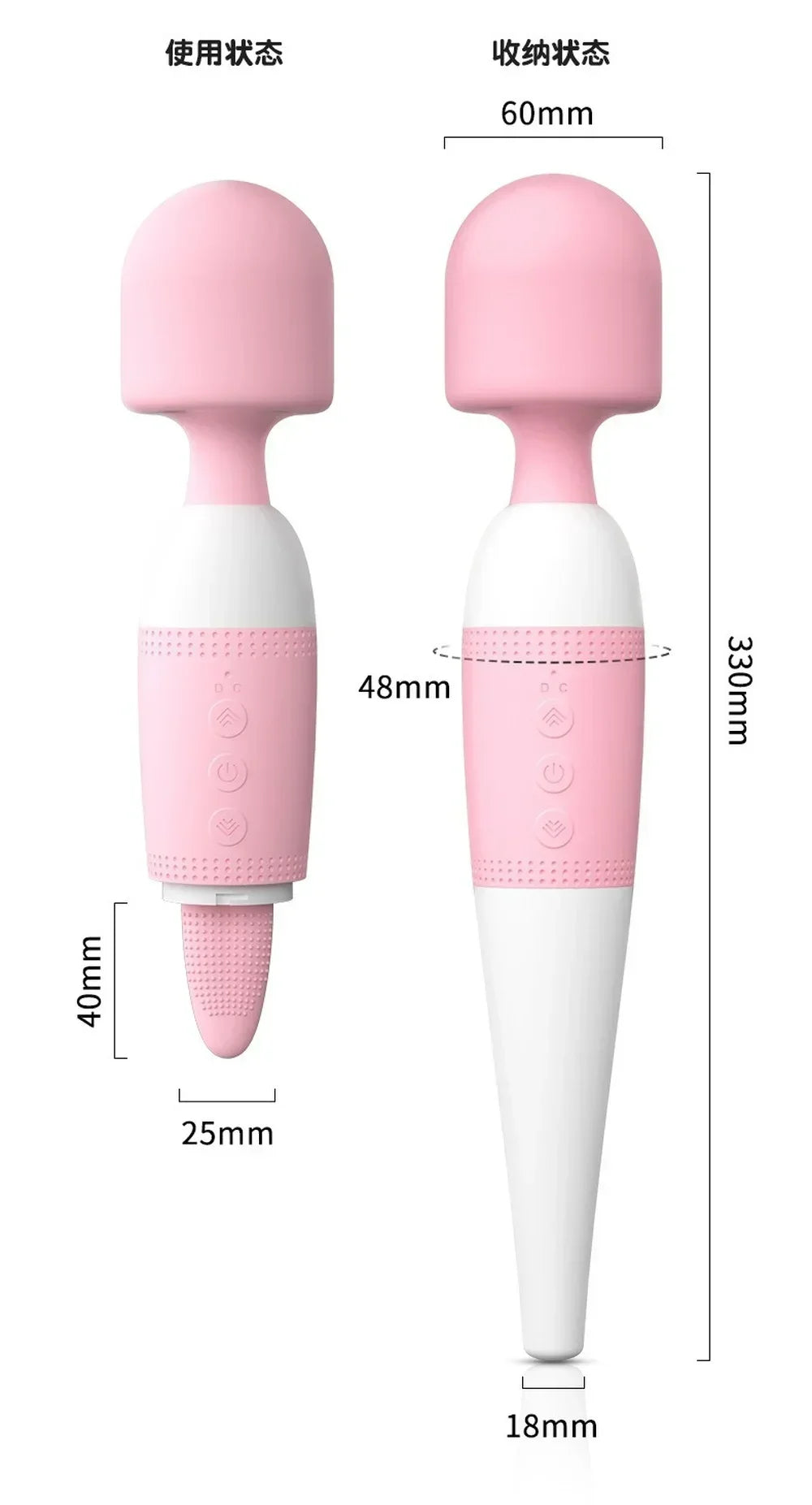 Huge Head Vibrator for Female Masturbation Orgasm AV Tongue Magic Wand Massager Nipple Clitoris Stimulator Sex Toys for Woman 18 - buysextoyth