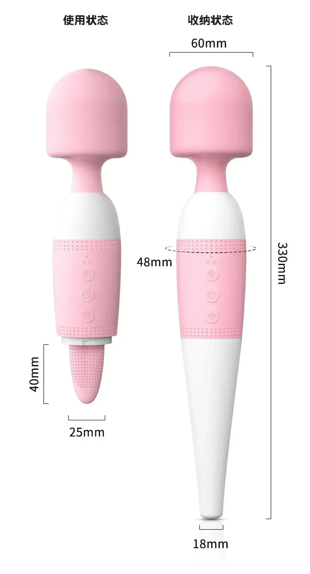 Huge Head Vibrator for Female Masturbation Orgasm AV Tongue Magic Wand Massager Nipple Clitoris Stimulator Sex Toys for Woman 18 - buysextoyth