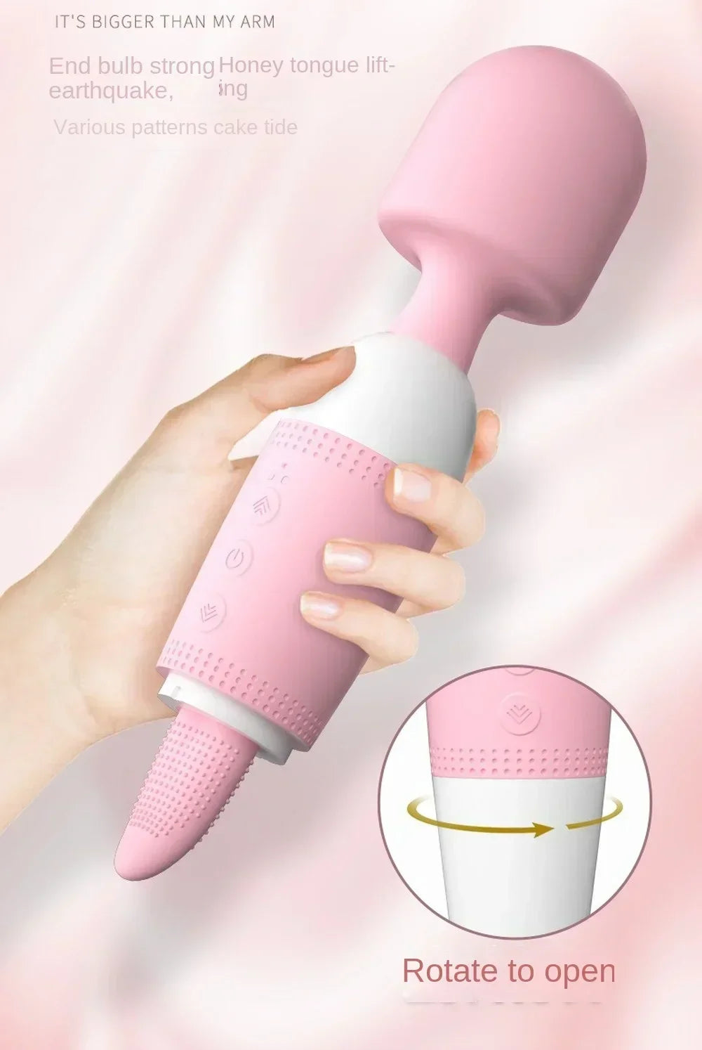 Huge Head Vibrator for Female Masturbation Orgasm AV Tongue Magic Wand Massager Nipple Clitoris Stimulator Sex Toys for Woman 18 - buysextoyth