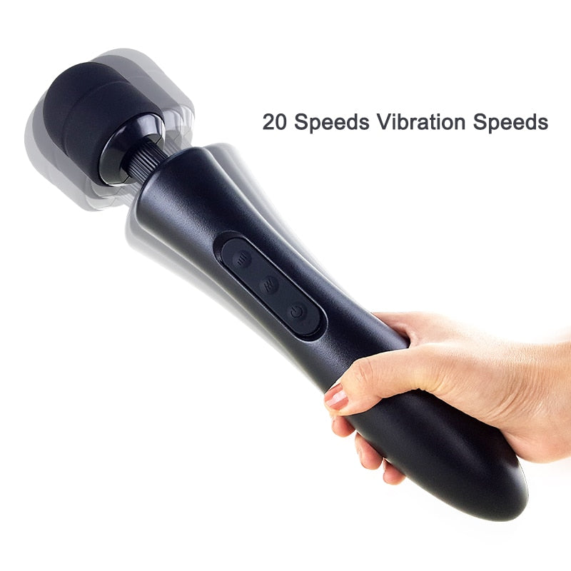 Huge Magic Wand Vibrators for Women. USB Charge Big AV Stick Female G Spot Massager Clitoris Stimulator Adult Sex Toys for Woman - buysextoyth
