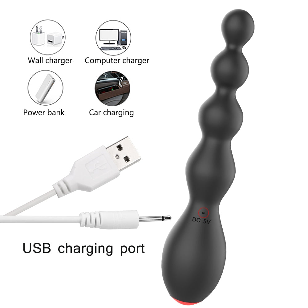 IKOKY 10 Speed  Vibrating Butt Plug Sex Toy for Women  Clitoris Stimulator Prostate Massager Erotic Anal Beads Vibrator - buysextoyth