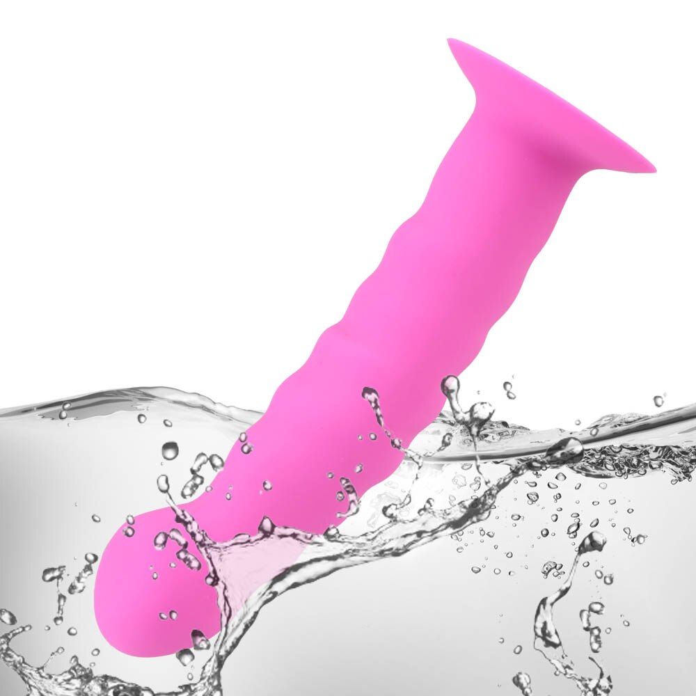 IKOKY Anal Plug Prostate Massager Strong Sucker Silicone Bead Dildo Vaginal Stimulator Sex Toys for Man Woman G-spot Stimulation - buysextoyth
