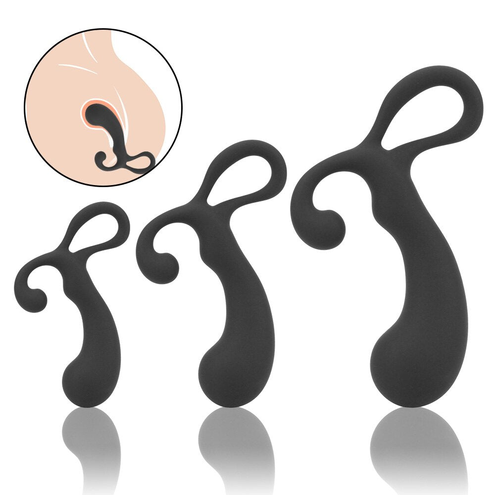 IKOKY Anal Plug Training Set Butt Plugs 3 Size Mini Dildo Prostate Massager Sex Toys for Woman Male Beginner Silicone Sex Shop - buysextoyth