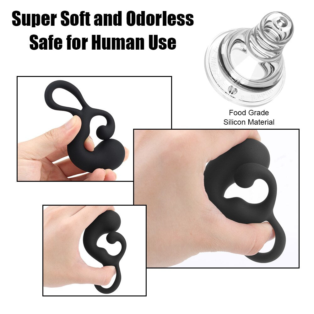 IKOKY Anal Plug Training Set Butt Plugs 3 Size Mini Dildo Prostate Massager Sex Toys for Woman Male Beginner Silicone Sex Shop - buysextoyth