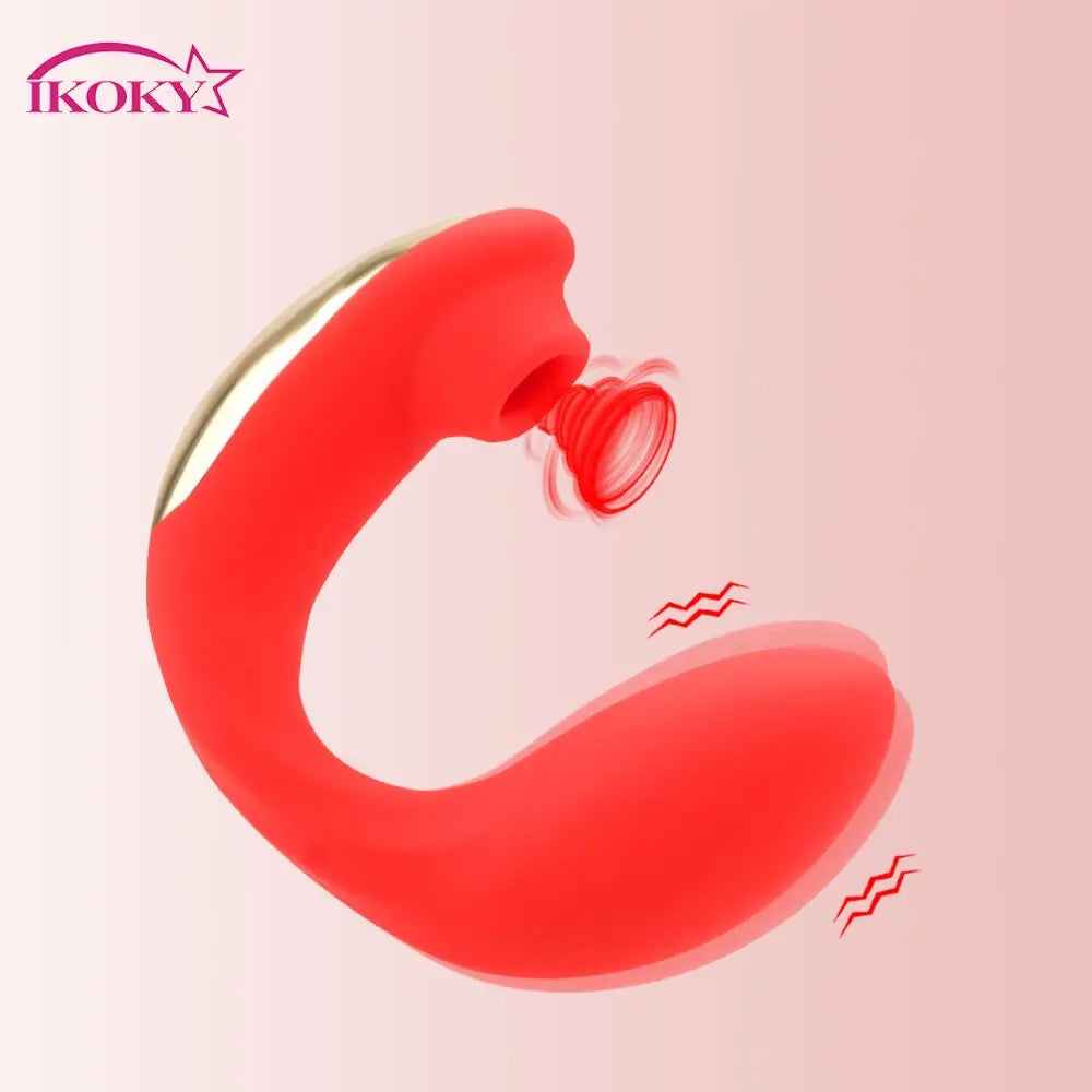 IKOKY Dildo Vagina Sucking Vibrators Sex Toys for Women USB Charging Case Free Bend  Clitoris Stimulator Nipple Sucker 33sextoys