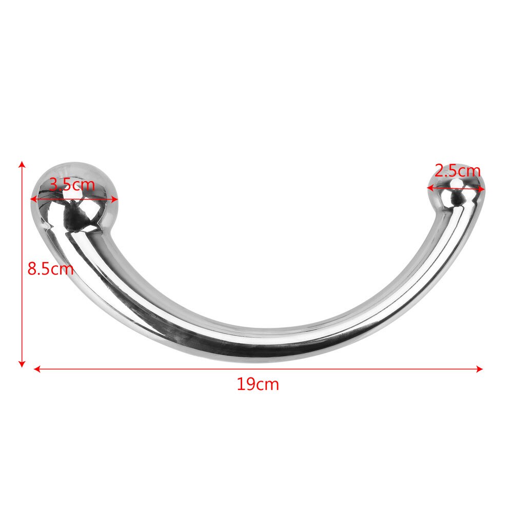 IKOKY Double Head Anal Plug Male Masturbation Adult Sex Products Erotic Stainless Steel Sex Toys for Men Prostate Massage - buysextoyth