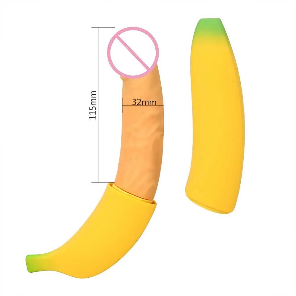 Female Masturbator Realistic Dildo Banana Vibrator Sex Toys for Women 7 Speed G-spot Vagina Stimulator - buysextoyth