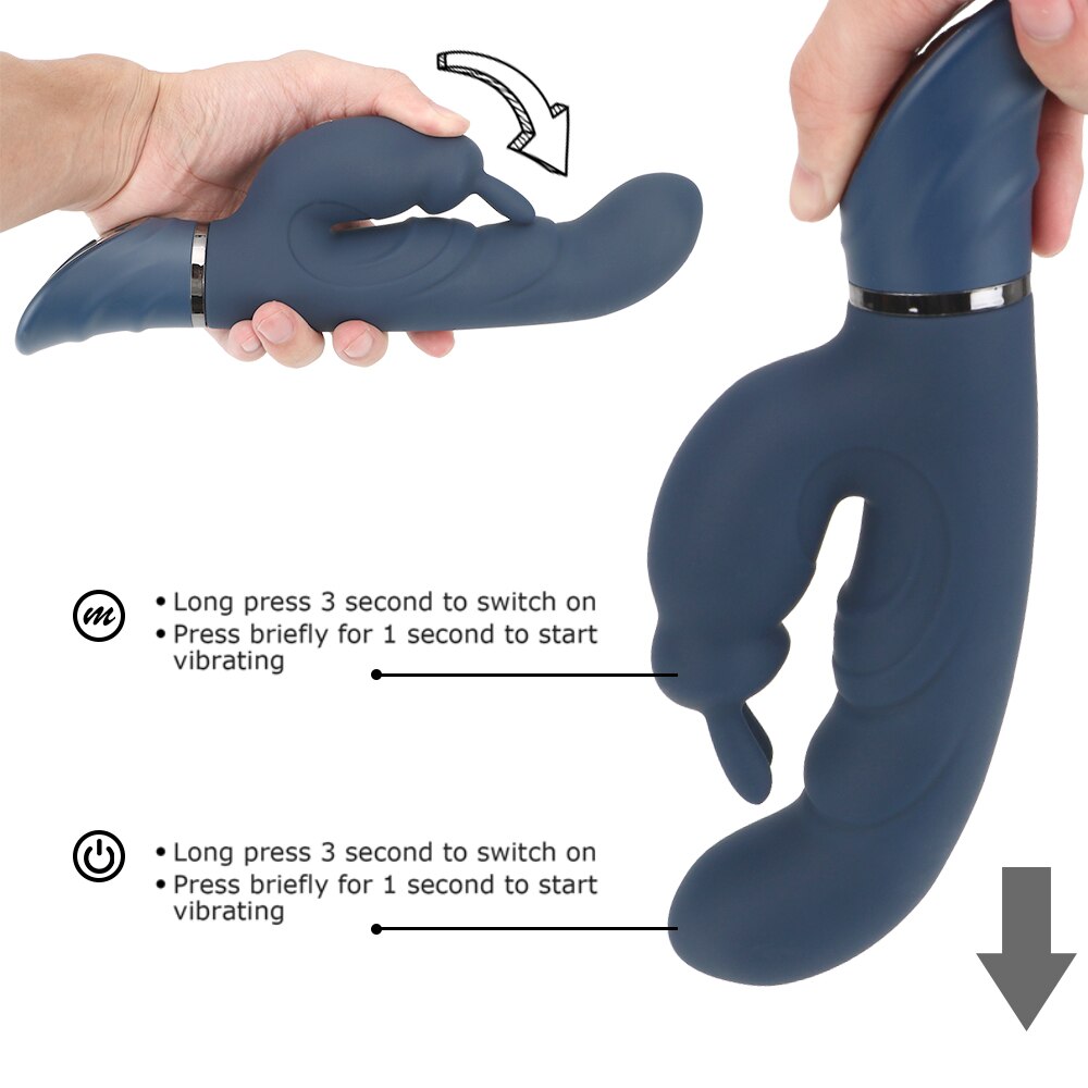IKOKY Rabbit Vibrator G Spot Dildo Vibrator for Women 10 Vibration Modes .Waterproof Bunny Vibrator Clitoral Vibrator Sex Toys - buysextoyth
