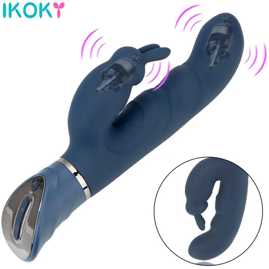 IKOKY Rabbit Vibrator G Spot Dildo Vibrator for Women 10 Vibration Modes .Waterproof Bunny Vibrator Clitoral Vibrator Sex Toys - buysextoyth